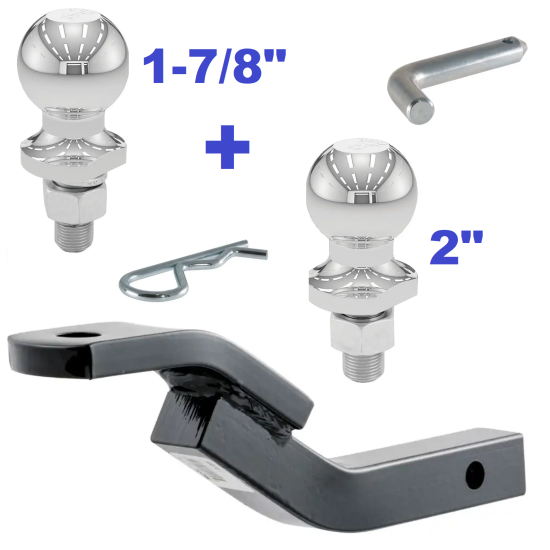 Class 2 Ball Mount 3,500 LBS Tow Kit w/ Dual 1-7/8" + 2" Balls - 10-5/16" Long Shank 3-1/8" Rise Includes Pin/Clip Curt Part Numbers 45510 21400 40001 40003 Class 2 Ball Mount 3,500 LBS Tow Kit w/ Dual 1-7/8" + 2" Balls - 10-5/16" Long Shank 3-1/8" Rise Includes Pin/Clip Curt Part Numbers 45510 21400 40001 40003