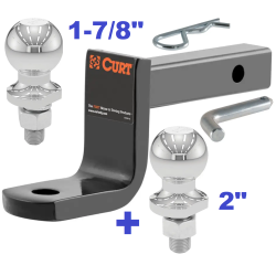 Class 2 Ball Mount 3,500 LBS Tow Kit w/ Dual 1-7/8" + 2" Balls - 7.25" Long Shank 3-1/4" Drop or Flip Around 2-5/8" Rise Includes Pin/Clip Class 2 Ball Mount 3,500 LBS Tow Kit w/ Dual 1-7/8" + 2" Balls - 7.25" Long Shank 3-1/4" Drop or Flip Around 2-5/8" Rise Includes Pin/Clip