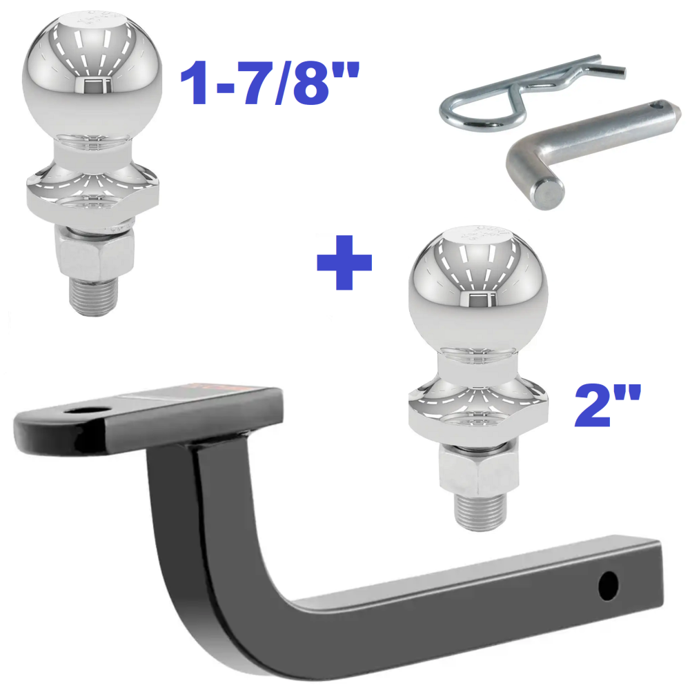 Class 2 Ball Mount 3,500 LBS Tow Kit w/ Dual 1-7/8" + 2" Balls - 11.25" Long Shank 3-1/8" Rise Includes Pin/Clip Curt Part Numbers 45522 21400 40001 40003 Class 2 Ball Mount 3,500 LBS Tow Kit w/ Dual 1-7/8" + 2" Balls - 11.25" Long Shank 3-1/8" Rise Includes Pin/Clip Curt Part Numbers 45522 21400 40001 40003