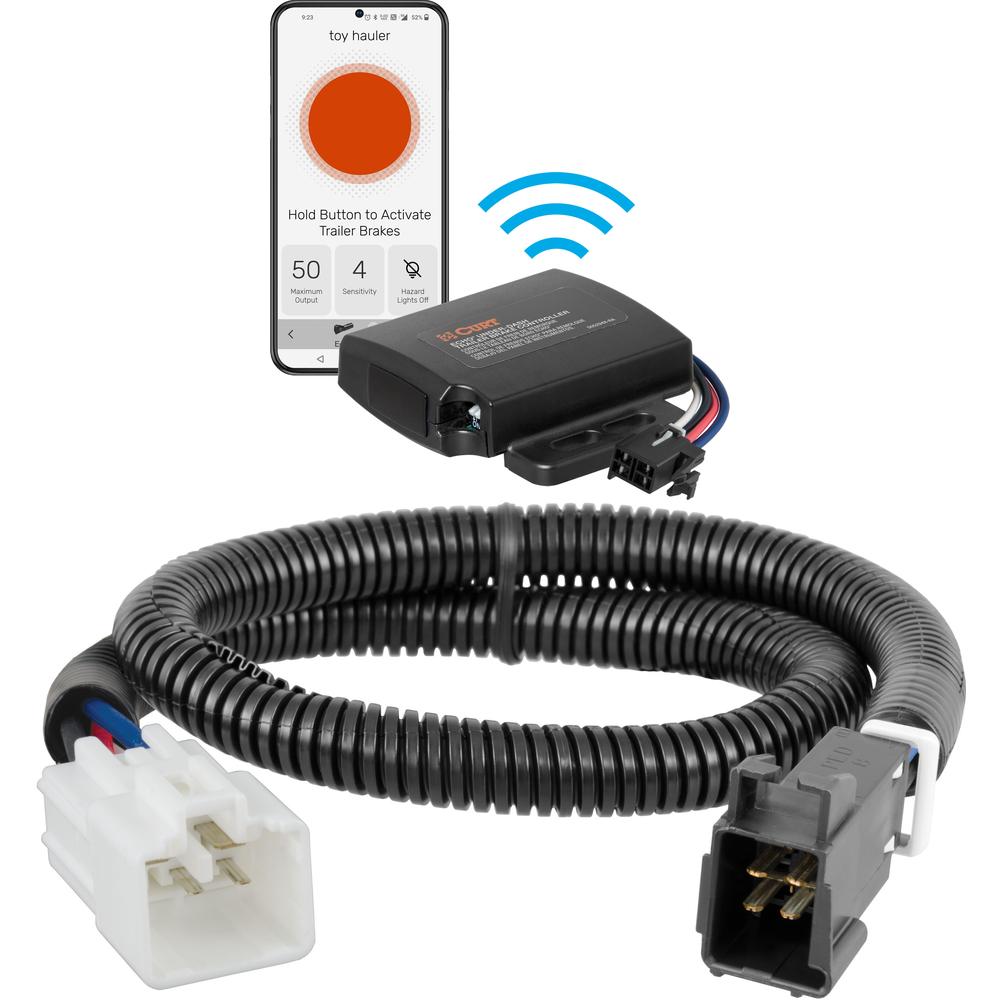 51190 - Echo Under-Dash Trailer Brake Controller, Bluetooth® Smartphone Connection Curt Echo Electric Trailer Brake Control for Toyota Tacoma