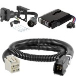 55774 - Dual-Output 7 & 4-Way Connector (Plugs into USCAR) Curt TriFlex NEXT Trailer Brake Control with Wiring Kit for Chevy GMC