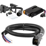 55774 - Dual-Output 7 & 4-Way Connector (Plugs into USCAR) Curt Discovery Electric Trailer Brake Control with 7-Way Wiring Kit for Ford Escape