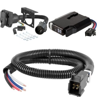 55774 - Dual-Output 7 & 4-Way Connector (Plugs into USCAR) Curt TriFlex NEXT Electric Trailer Brake Control with 7-Way Kit for GMC Acadia