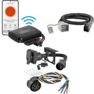 56229 - Replacement USCAR Socket with 24" Wires (Hardwire into OEM Cluster Harness) Curt Echo trailer brake control and 7-way wiring kit for Ram