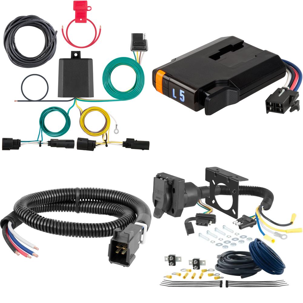 56327 - Custom Wiring Harness, 4-Way Flat Output (Plug & Play), Select Ford Transit-150, 250, 350, HD Curt electric trailer brake controller and wiring kit for Ford Transit