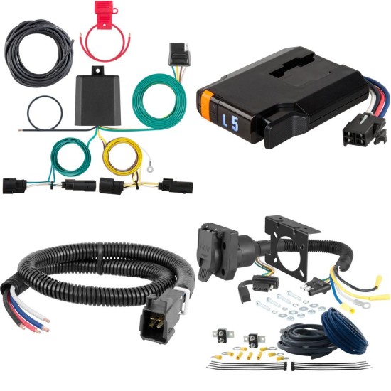 56327 - Custom Wiring Harness, 4-Way Flat Output (Plug & Play), Select Ford Transit-150, 250, 350, HD Curt electric trailer brake controller and wiring kit for Ford Transit