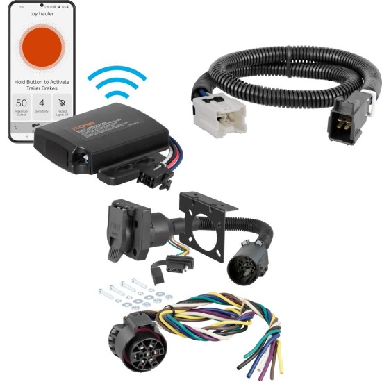 56229 - Replacement USCAR Socket with 24" Wires (Hardwire into OEM Cluster Harness) Curt Echo Under-Dash Electric Trailer Brake Control for Nissan TITAN