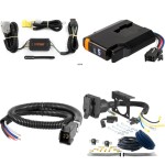 55378 - Custom Wiring Connector, 4-Way Flat Output (Plug & Play), Select Toyota Tundra Curt Discovery Next Electric Trailer Brake Control and Wiring Kit for Toyota Tundra