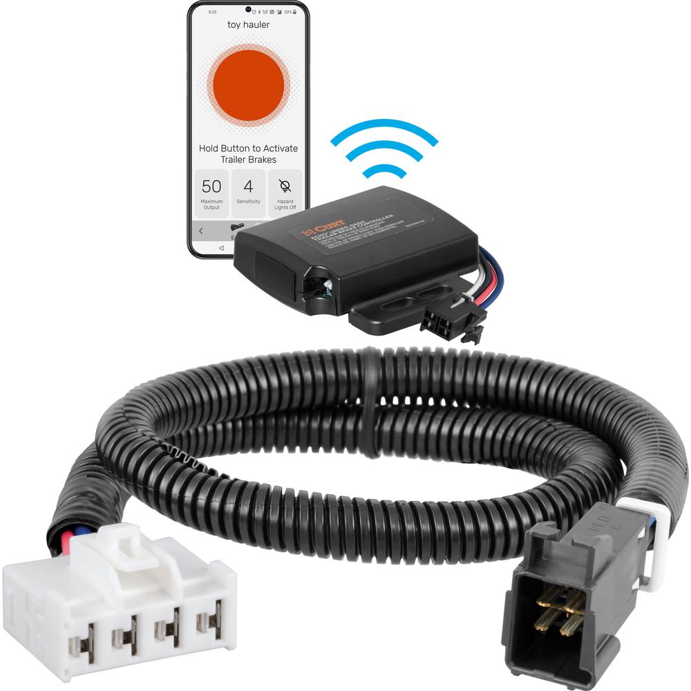 51190 - Echo Under-Dash Trailer Brake Controller, Bluetooth® Smartphone Connection Curt Echo under-dash electric trailer brake controller for Chrysler Aspen