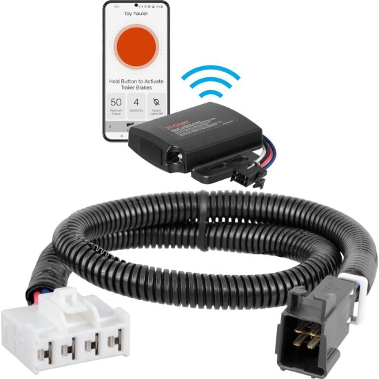 51190 - Echo Under-Dash Trailer Brake Controller, Bluetooth® Smartphone Connection Curt Echo under-dash electric trailer brake controller for Chrysler Aspen