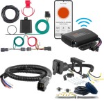 56442 - Custom Wiring, 4-Way Flat Output (Plug & Play), Select Hyundai Entourage, Kia Sedona, Seltos Curt Echo Under-Dash Trailer Brake Control with wiring components
