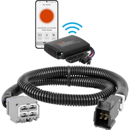 51190 - Echo Under-Dash Trailer Brake Controller, Bluetooth® Smartphone Connection Curt Echo Under-Dash Trailer Brake Controller for Chrysler