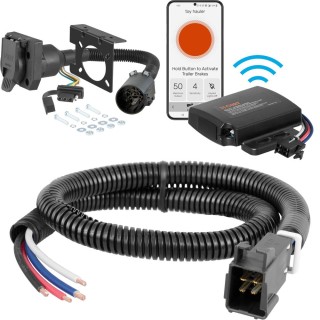 55774 - Dual-Output 7 & 4-Way Connector (Plugs into USCAR) Curt Echo Under-Dash Electric Trailer Brake Controller & Wiring Kit