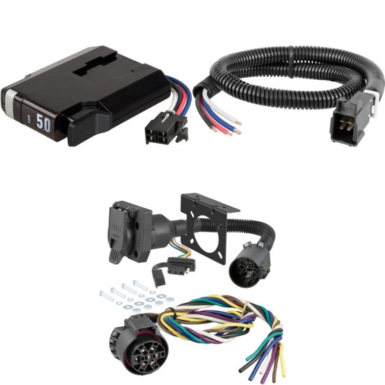 56229 - Replacement USCAR Socket with 24" Wires (Hardwire into OEM Cluster Harness) Curt TriFlex Electric Trailer Brake Control with Wiring Kit