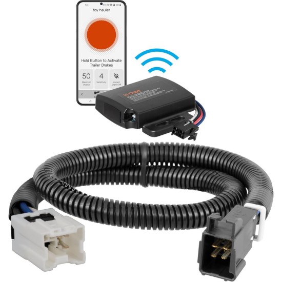 51190 - Echo Under-Dash Trailer Brake Controller, Bluetooth® Smartphone Connection Curt Echo Under-Dash Electric Trailer Brake Controller for Nissan Frontier