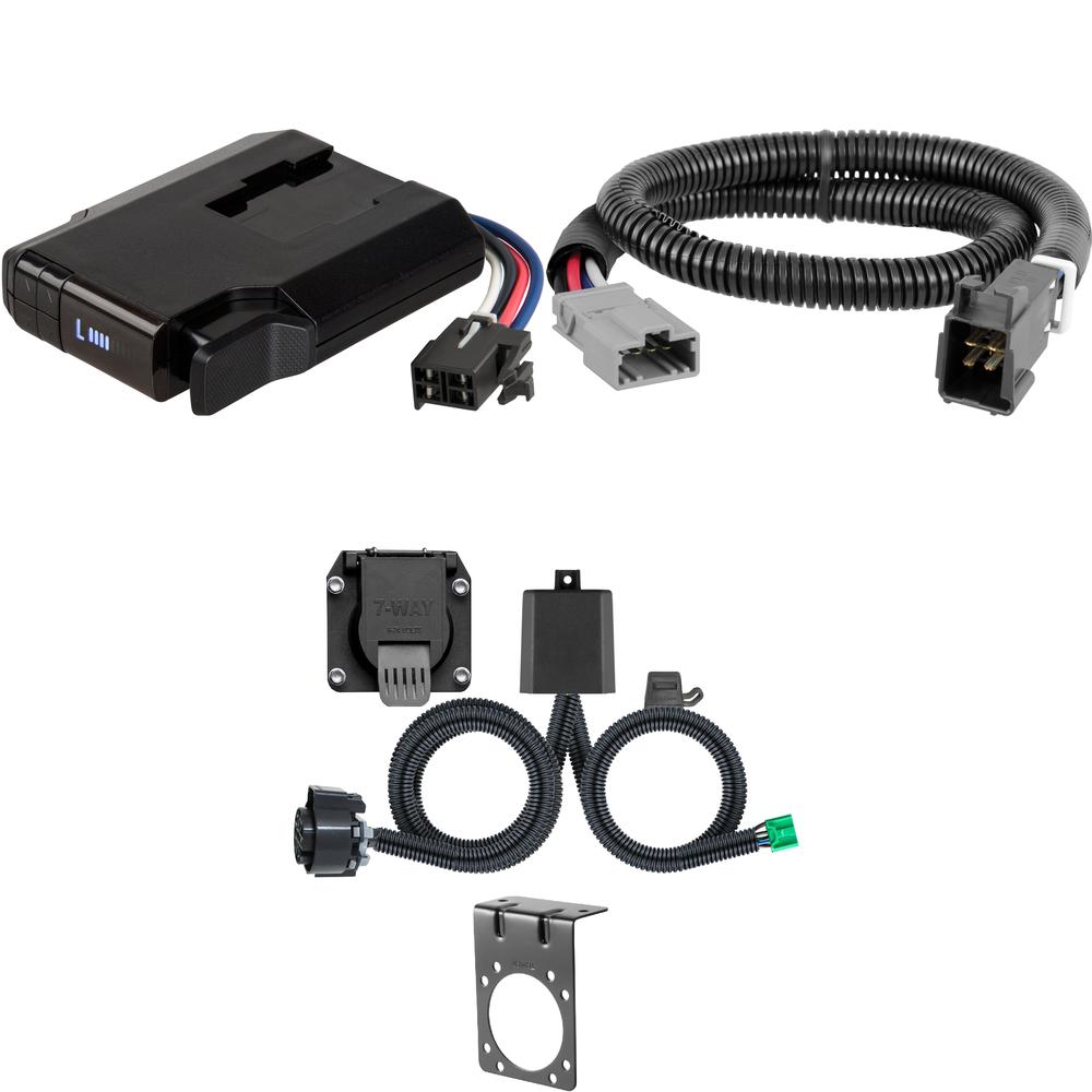 56518 - Custom Wiring Harness, 7-Way RV Blade Output (Plug & Play), Select Honda Pilot Curt Venturer electric trailer brake control with wiring kit for Honda Pilot.