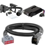 55774 - Dual-Output 7 & 4-Way Connector (Plugs into USCAR) Curt TriFlex brake controller and 7-way wiring kit for Chevrolet and GMC trucks