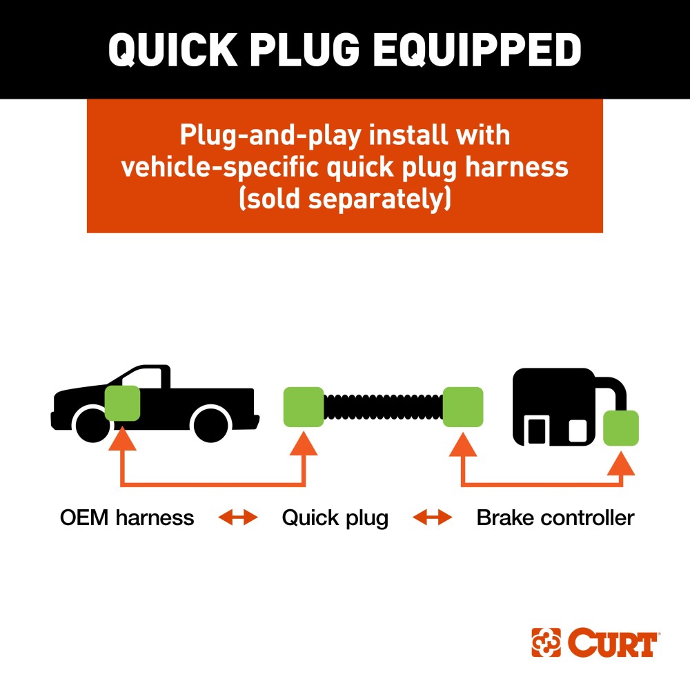 51126 - Discovery NEXT Trailer Brake Controller Time-Delay Curt Discovery electric trailer brake controller for Dodge Ram