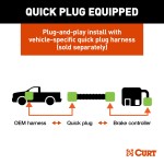 51146 - TriFlex NEXT Trailer Brake Controller Proportional Curt TriFlex NEXT brake control for 03-14 Toyota Tundra installation