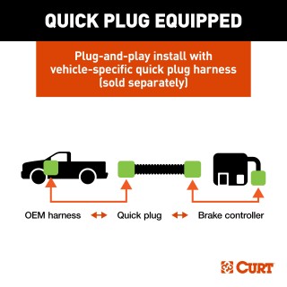 51146 - TriFlex NEXT Trailer Brake Controller Proportional Curt TriFlex NEXT Electric Trailer Brake Controller for Honda EVs