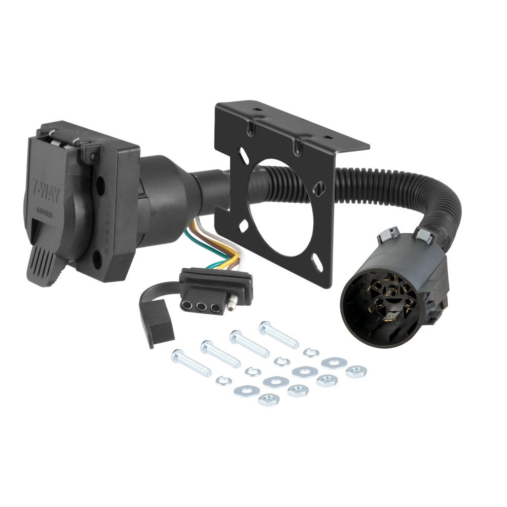 55774 - Dual-Output 7 & 4-Way Connector (Plugs into USCAR) Curt TriFlex NEXT Electric Trailer Brake Control with 7-Way Kit for GMC Acadia