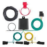 56327 - Custom Wiring Harness, 4-Way Flat Output (Plug & Play), Select Ford Transit-150, 250, 350, HD Curt electric trailer brake controller and wiring kit for Ford Transit