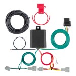 56397 - Custom Wiring Harness, 4-Way Flat Output (Plug & Play), Select Nissan Rogue Sport Curt TriFlex Electric Brake Controller with Wiring Kit for Nissan Rogue Sport