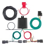 56442 - Custom Wiring, 4-Way Flat Output (Plug & Play), Select Hyundai Entourage, Kia Sedona, Seltos Curt Echo Under-Dash Trailer Brake Control with wiring components