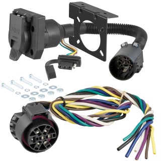55774 - Dual-Output 7 & 4-Way Connector (Plugs into USCAR) Curt TriFlex NEXT Electric Trailer Brake Control with 7-Way Kit for GMC Acadia