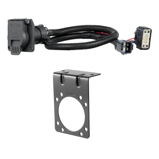 56518 - Custom Wiring Harness, 7-Way RV Blade Output (Plug & Play), Select Honda Pilot Curt Spectrum Electric Trailer Brake Control with 7-Way Kit for Honda Pilot