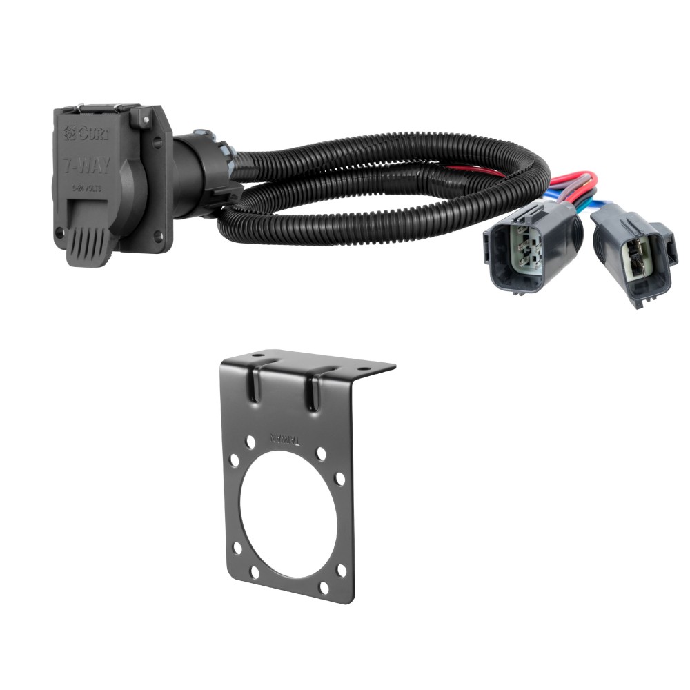 56518 - Custom Wiring Harness, 7-Way RV Blade Output (Plug & Play), Select Honda Pilot Curt Spectrum Electric Trailer Brake Control with 7-Way Kit for Honda Pilot