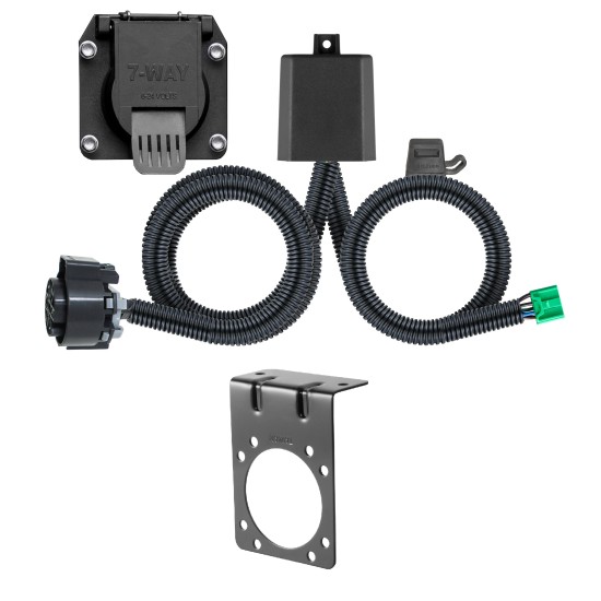 56518 - Custom Wiring Harness, 7-Way RV Blade Output (Plug & Play), Select Honda Pilot Curt Spectrum Electric Trailer Brake Control with 7-Way Kit for Honda Pilot