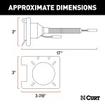 56327 - Custom Wiring Harness, 4-Way Flat Output (Plug & Play), Select Ford Transit-150, 250, 350, HD Curt electric trailer brake controller and wiring kit for Ford Transit