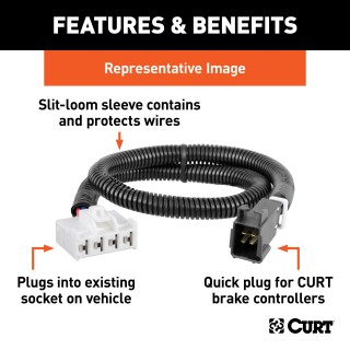 51126 - Discovery NEXT Trailer Brake Controller Time-Delay Curt Discovery Electric Trailer Brake Controller for Toyota Tacoma