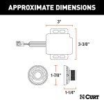 56518 - Custom Wiring Harness, 7-Way RV Blade Output (Plug & Play), Select Honda Pilot Curt Spectrum Electric Trailer Brake Control with 7-Way Kit for Honda Pilot