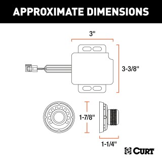 51170 - Spectrum Integrated Proportional Trailer Brake Controller Curt Spectrum Electric Trailer Brake Control for 17-23 Tesla 3