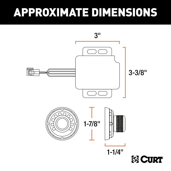 56518 - Custom Wiring Harness, 7-Way RV Blade Output (Plug & Play), Select Honda Pilot Curt Spectrum Electric Trailer Brake Control with 7-Way Kit for Honda Pilot