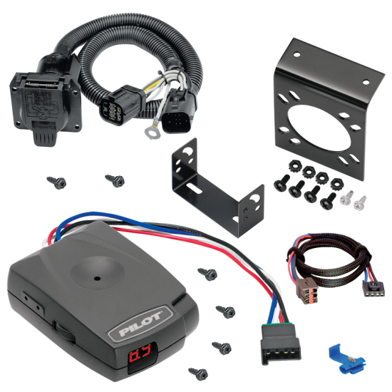 For 1997-2003 Ford F-150 7-Way RV Wiring + Pro Series Pilot Brake Control + Plug & Play BC Adapter (For w/Factory 4-Flat Models) By Tekonsha