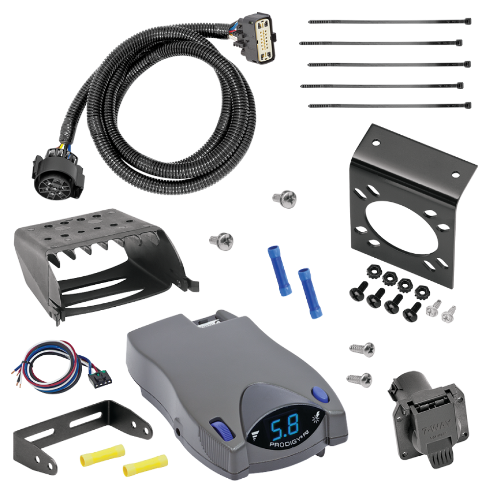 For 2018-2023 Chevrolet Traverse 7-Way RV Wiring + Tekonsha Prodigy P2 Brake Control By Tekonsha