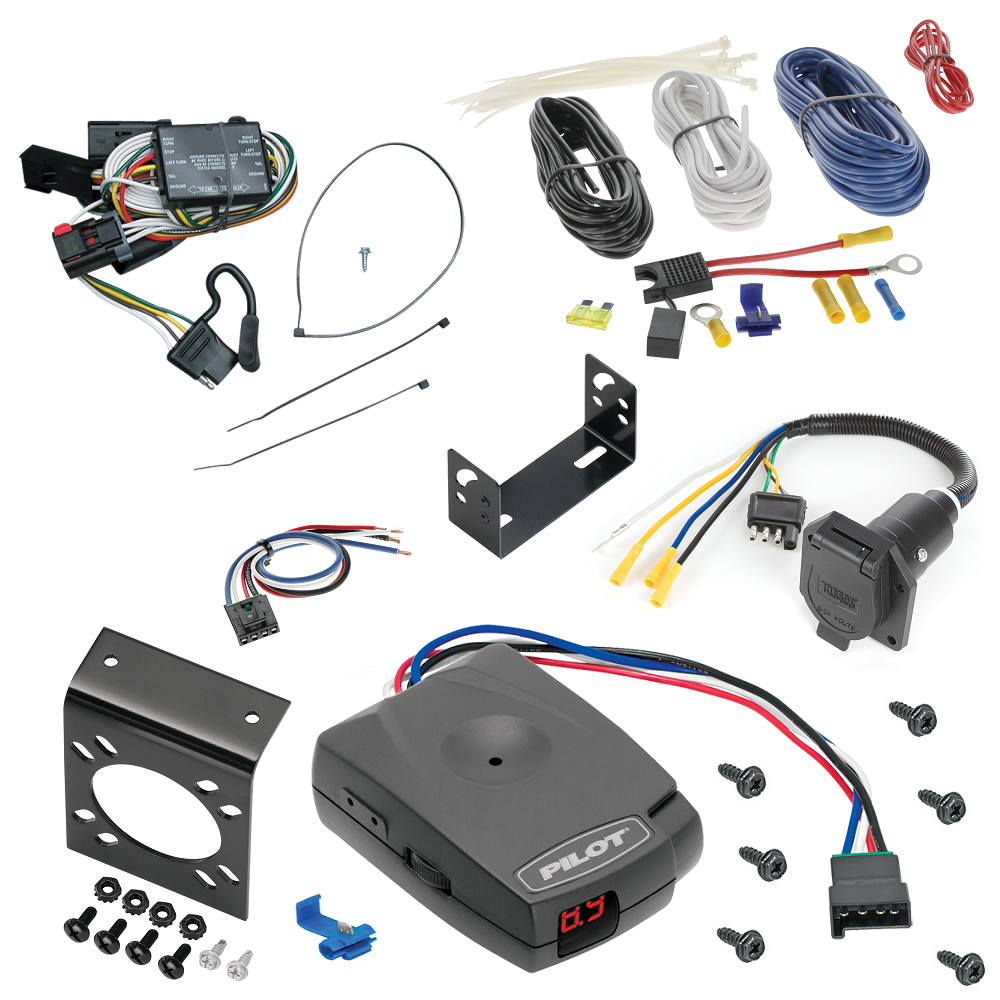 For 1996-2000 Dodge Grand Caravan 7-Way RV Wiring kit by: Tekonsha For 1996-2000 Dodge Grand Caravan 7-Way RV Wiring + Pro Series Pilot Brake Control + Generic BC Wiring Adapter By Tekonsha