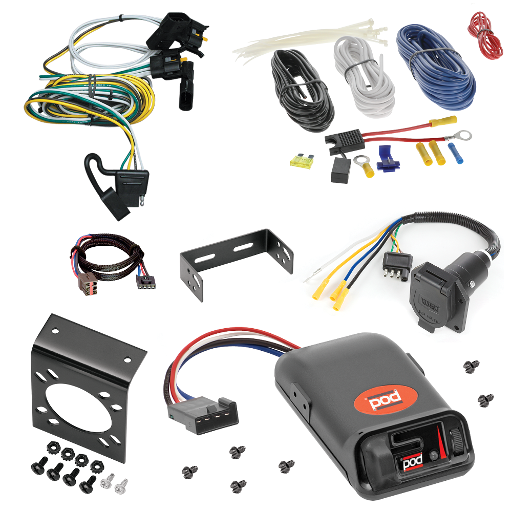 For 2002-2003 Ford Explorer 7-Way RV Wiring kit by: Tekonsha For 2002-2003 Ford Explorer 7-Way RV Wiring + Pro Series POD Brake Control + Plug & Play BC Adapter By Tekonsha