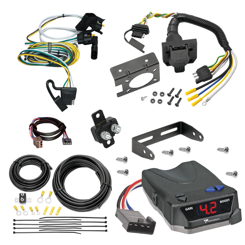 For 2002-2003 Ford Explorer 7-Way RV Wiring + Tekonsha BRAKE-EVN Brake Control + Plug & Play BC Adapter By Tekonsha