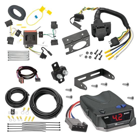 For 2008-2008 Ford E-350 Econoline Super Duty 7-Way RV Wiring + Tekonsha BRAKE-EVN Brake Control + Plug & Play BC Adapter By Tekonsha