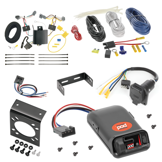 For 2013-2016 Chevrolet Trax 7-Way RV Wiring + Pro Series POD Brake Control + Generic BC Wiring Adapter By Tekonsha