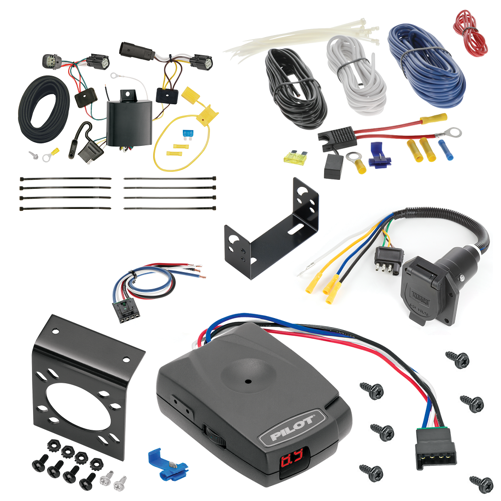 For 2015-2018 Ford Edge 7-Way RV Wiring kit by: Tekonsha For 2015-2018 Ford Edge 7-Way RV Wiring + Pro Series Pilot Brake Control + Generic BC Wiring Adapter (For Titanium and Sport Models) By Tekonsha