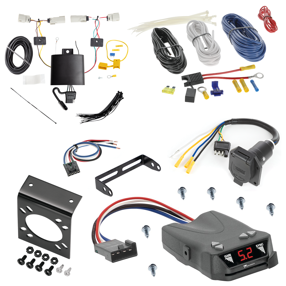 For 2019-2024 Ford Edge 7-Way RV Wiring kit by: Tekonsha For 2019-2024 Ford Edge 7-Way RV Wiring + Tekonsha Brakeman IV Brake Control + Generic BC Wiring Adapter (Excludes: Titanium Models) By Tekonsha