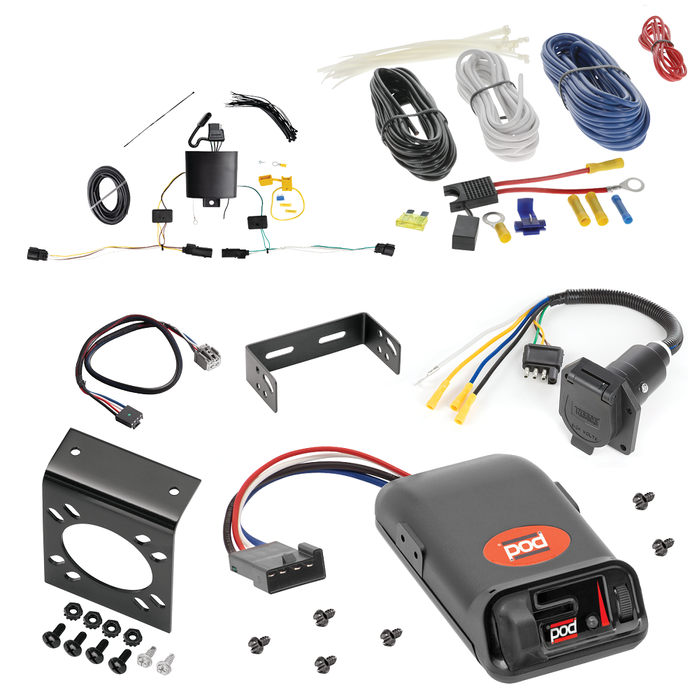 For 2021-2024 Chrysler Pacifica 7-Way RV Wiring kit by: Tekonsha For 2021-2024 Chrysler Pacifica 7-Way RV Wiring + Pro Series POD Brake Control + Plug & Play BC Adapter By Tekonsha