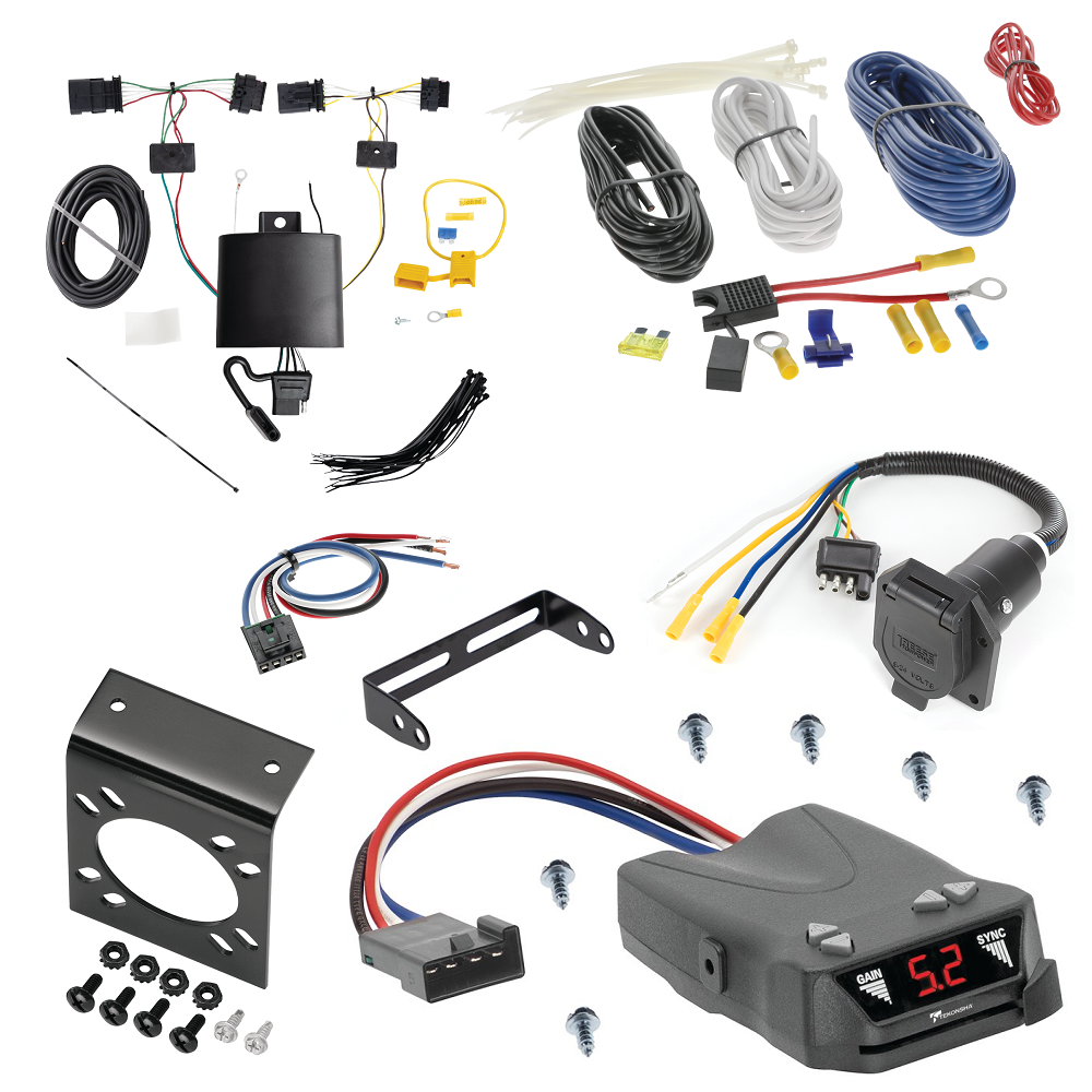 For 2020-2023 BMW X1 7-Way RV Wiring kit by: Tekonsha For 2020-2023 BMW X1 7-Way RV Wiring + Tekonsha Brakeman IV Brake Control + Generic BC Wiring Adapter By Tekonsha