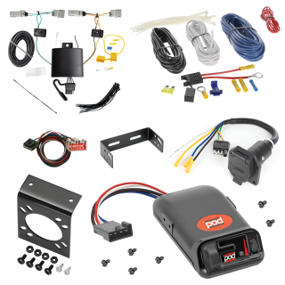 For 2021-2024 Ford Bronco 7-Way RV Wiring kit by: Tekonsha For 2021-2024 Ford Bronco 7-Way RV Wiring + Pro Series POD Brake Control + Plug & Play BC Adapter (Excludes: w/LED Taillights Models) By Tekonsha