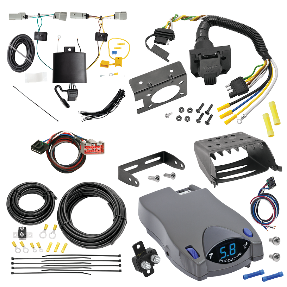 For 2021-2024 Ford Bronco 7-Way RV Wiring kit by: Tekonsha For 2021-2024 Ford Bronco 7-Way RV Wiring + Tekonsha Prodigy P2 Brake Control + Plug & Play BC Adapter (Excludes: w/LED Taillights Models) By Tekonsha